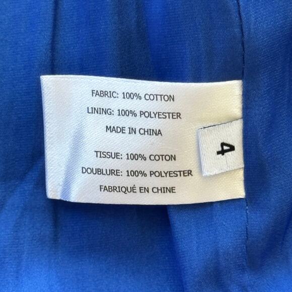 Proenza Schouler White Label Cropped Tweed Blazer Royal Blue Size 4 NWOT - Picture 11 of 11